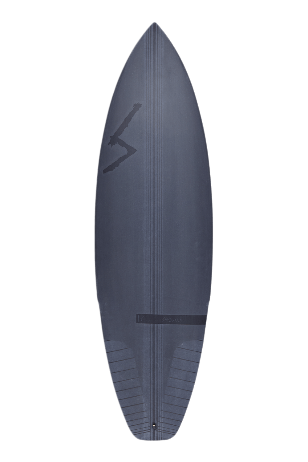 Toro black surfboard back